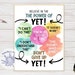 The Power of yet Positive Classroom Poster, Inspirational Motivational ...