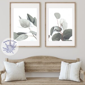 Eucalyptus Prints Set, Wall Art Set, Set of 2 Prints, Botanical Art, Wall Decor, Lavender, Farmhouse Decor, Vintage Botanical, Download