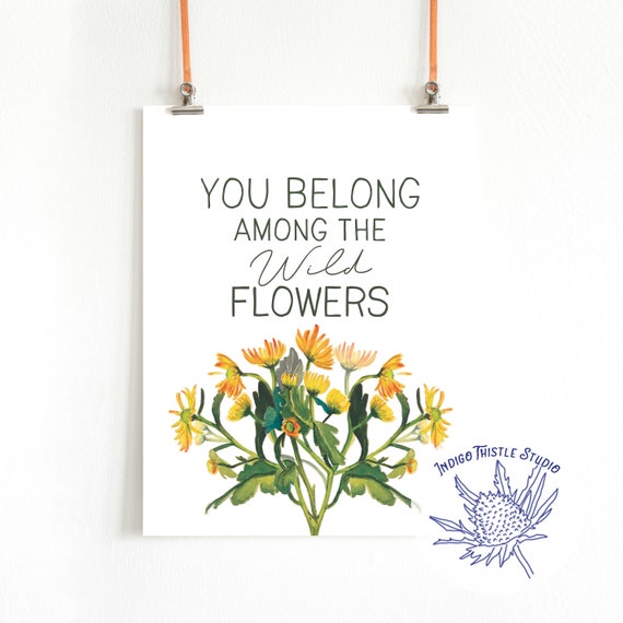 Tom Petty Wildflowers Quote Printable Watercolor Wildflowers Etsy