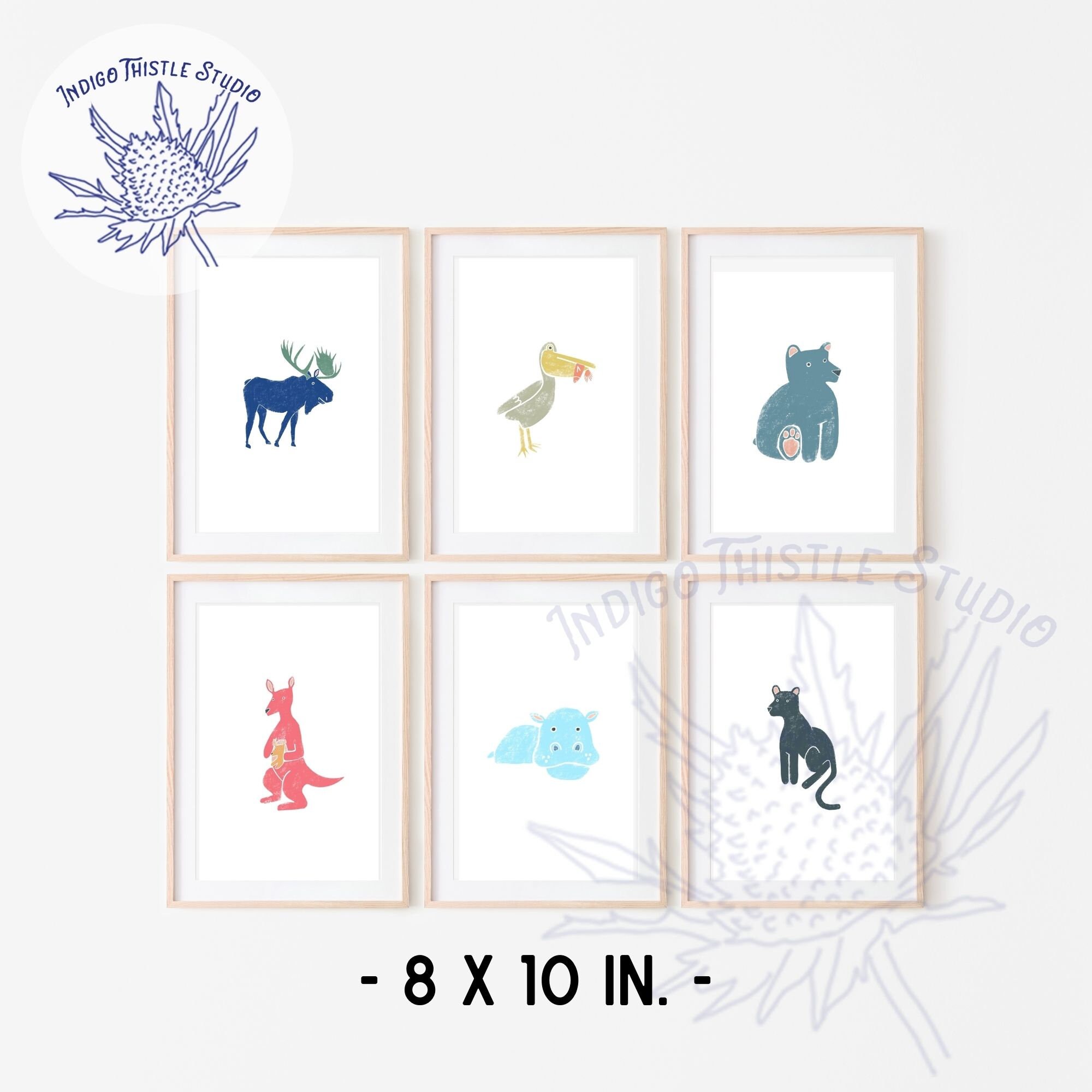 Safari Kinderzimmer Dekor Set Tiere Kinderzimmer Drucke | Etsy