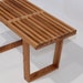 Slatted Wooden Bench- Solid Oak with Non-Toxic Finish