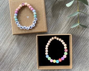 Schoolchild bracelet rainbow / pastel