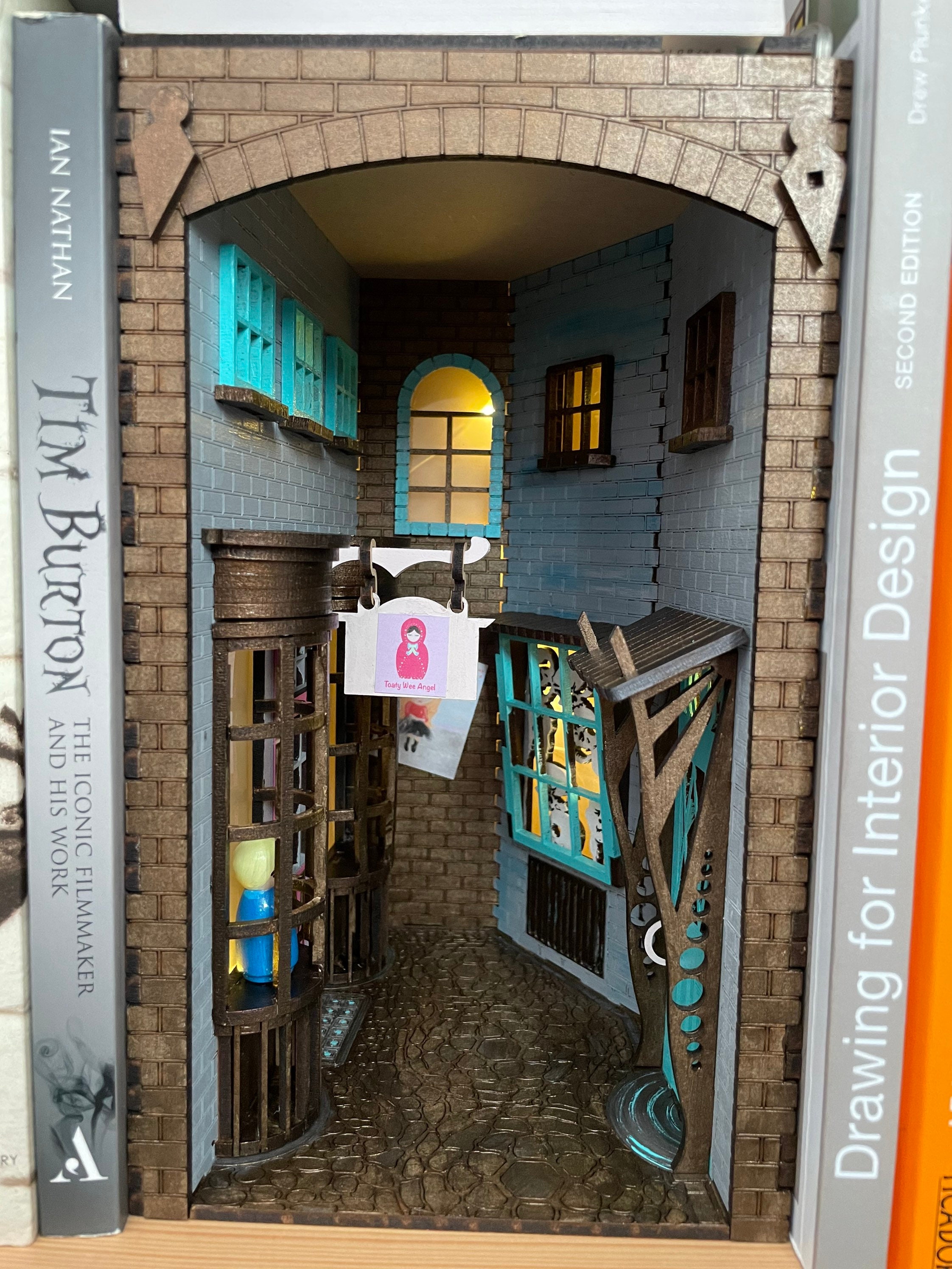 Customised/personalised Book Nook/ shelf insert with Etsy