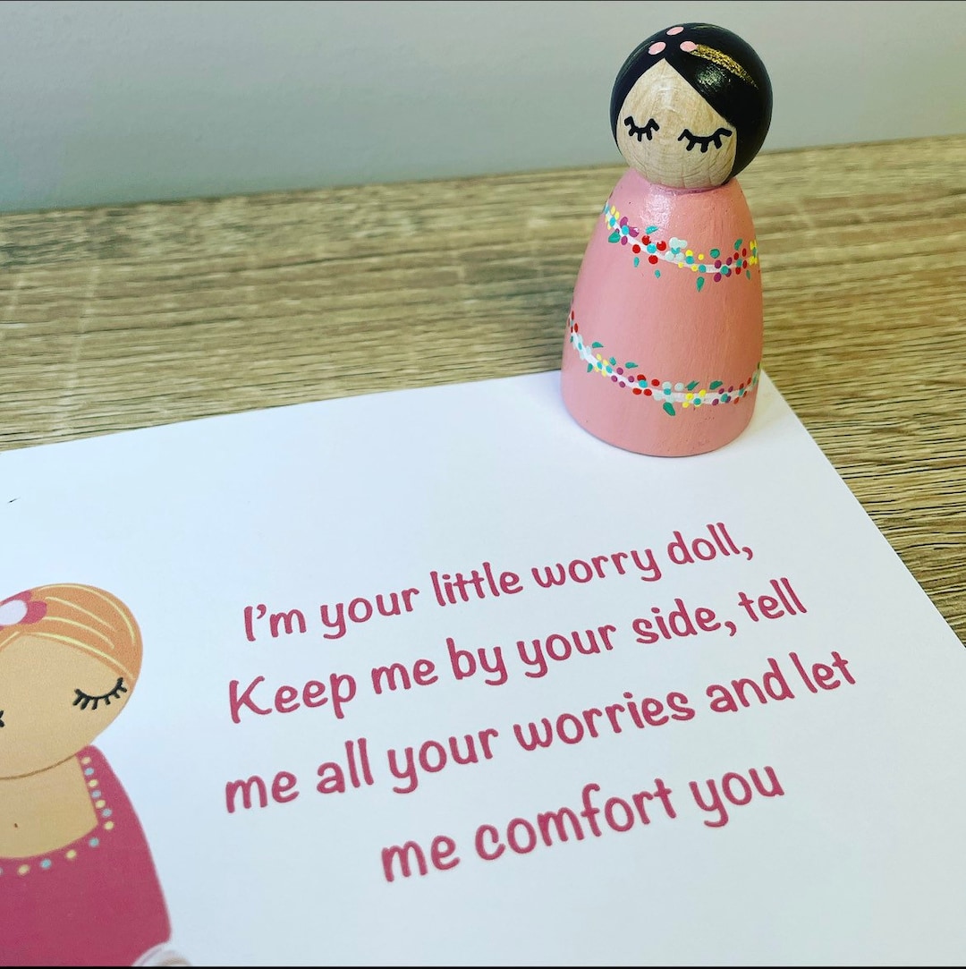 Worry Doll Poem and Peg Doll Etsy UK