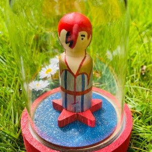 Bowie acrylic dome starman peg doll ornament/David Bowie