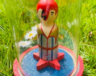 Bowie acrylic dome starman peg doll ornament/David Bowie