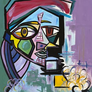Pintura/gravuras acrílicas - Inspirado em Picasso