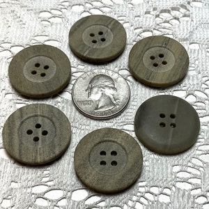 1 Dozen Italian Faux Wood Plastic 4 Hole Buttons 40 Ligne, 25mm, 1&quot;