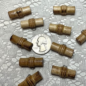 1 Dozen Natural Wood Toggle Shank Buttons 40 Ligne 1" 25mm