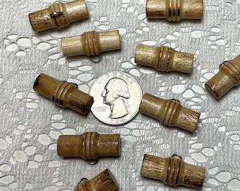 天然木製トグルシャンクボタン 1ダース 40個 ライン 1インチ 25 mm