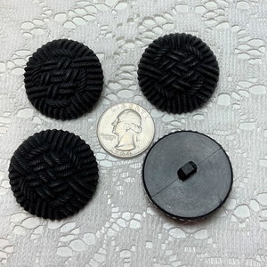 6 bottoni in plastica vintage effetto tessuto italiano 54, 44 Ligne