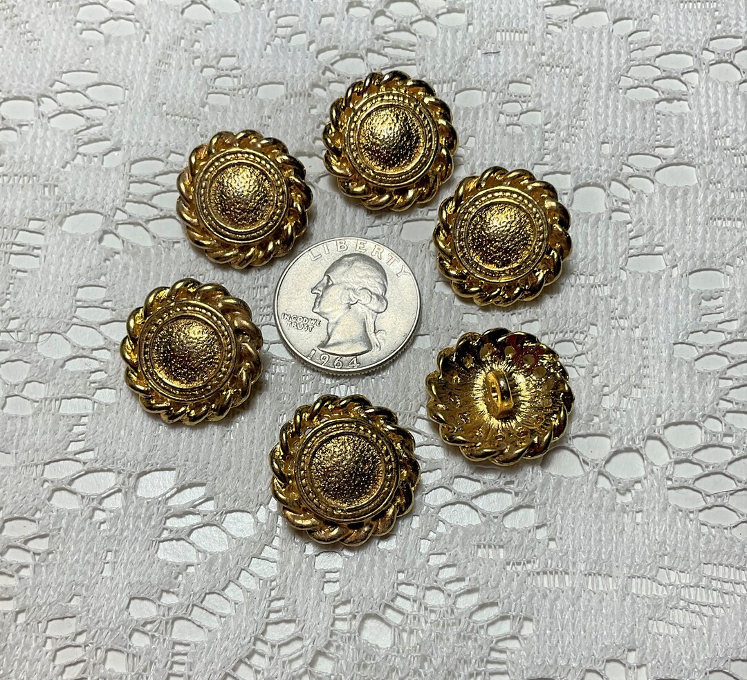 6 Vintage Metal Rope Design Buttons 36 Ligne - Etsy Canada