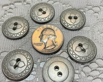 6 Vintage 2 Hole Sun Buttons #016
