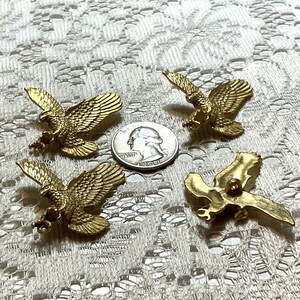 4 Vintage Metal Extremely Cool Screaming Eagle Buttons 1 1/2" x 1 1/8"