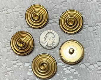 6 botones tipo blazer arremolinados de metal vintage 44 líneas