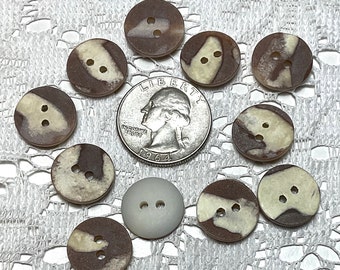 ヴィンテージプラスチック2穴ボタン1ダース36、24ライン