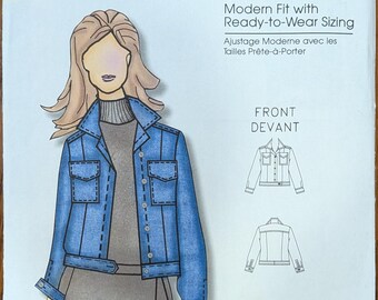 Uncut Butterick Sewing Pattern B5402 for Misses' Jacket. Sizes XS-XL.
