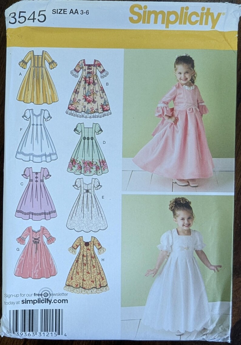 Uncut Simplicity Sewing Pattern #3545 for Child's/girls' Special ...