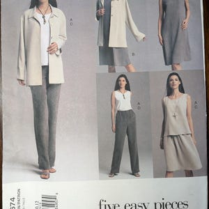 Uncut Vogue Sewing Pattern #2674 for Misses' Jacket, Dress, Top, Skirt and Pants. Sizes 8-12.