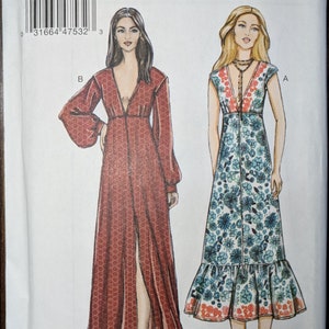 Uncut Vogue Sewing Pattern #V9311 for Misses and Misses&#39; Plus Size Dress with Length and Sleeve Variations. Sizes 6-22.