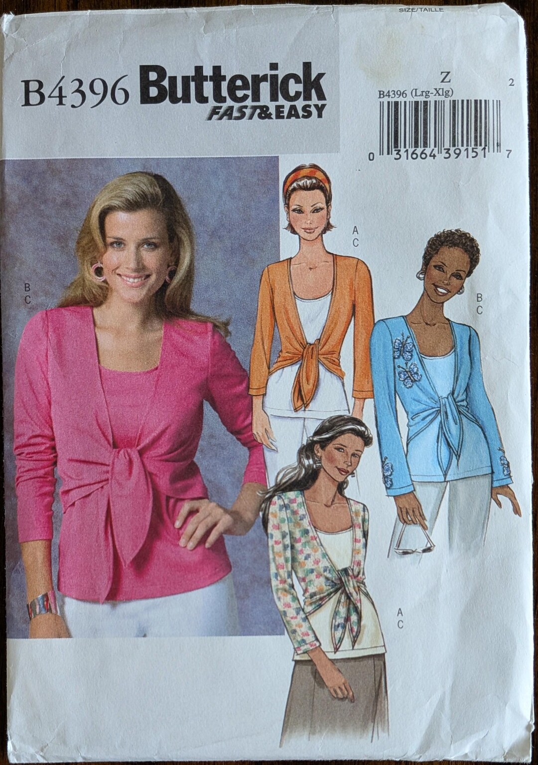Uncut Butterick Sewing Pattern #B4396 for Misses and Misses' Plus Size ...