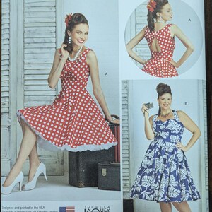 Uncut Simplicity Sewing Pattern #8051 for Misses, Plus Size, and Women&#39;s Dresses. Sizes 10-18 and Sizes 20W-28W are Available.