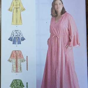 Uncut Simplicity Sewing Pattern #R11518 for Women's Caftans and Wraps. Sizes 18W-24W.
