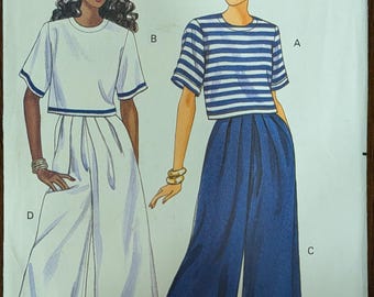 Uncut Butterick Sewing Pattern #5363 for Misses' Plus Size Top and Split Skirt. Sizes 18-22.