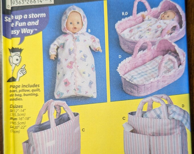 Uncut Simplicity Sewing Pattern #5554 for Accessories for Baby Dolls in ...