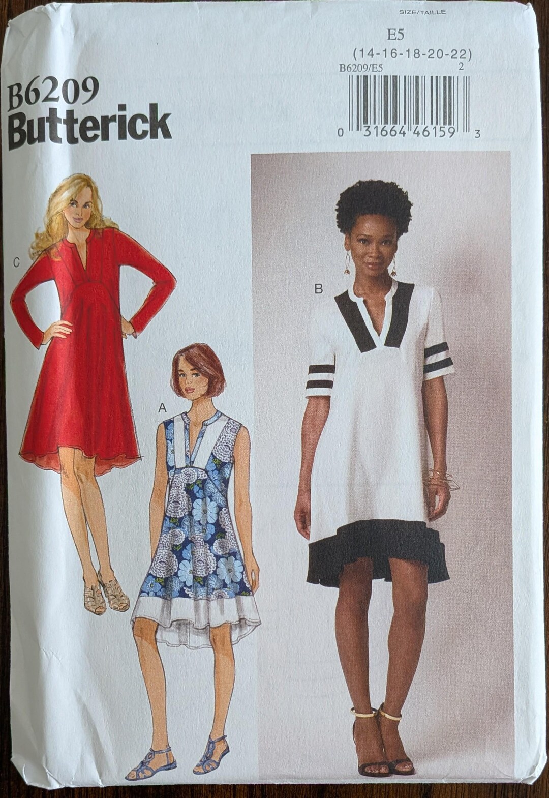 Uncut Butterick Sewing Pattern #B6209 for Misses and Misses' Plus Size ...