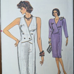 Uncut Vogue Sewing Pattern #9609 for Misses&#39; Dress with Sleeve Variation. Sizes 12-16.