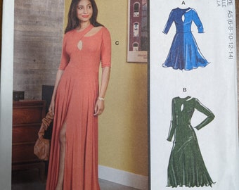Uncut McCall's Sewing Pattern #M8238 for Misses' Dresses in 3 Variations. Sizes 6-14.