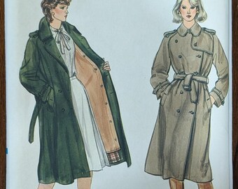 Uncut Vintage Vogue Sewing Pattern #8121 for Misses' Coat and Detachable Lining. Size 12.