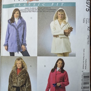 Uncut McCall&#39;s Sewing Pattern #M4975 for Misses&#39; Lined and Unlined Jackets. Sizes XL-XXL