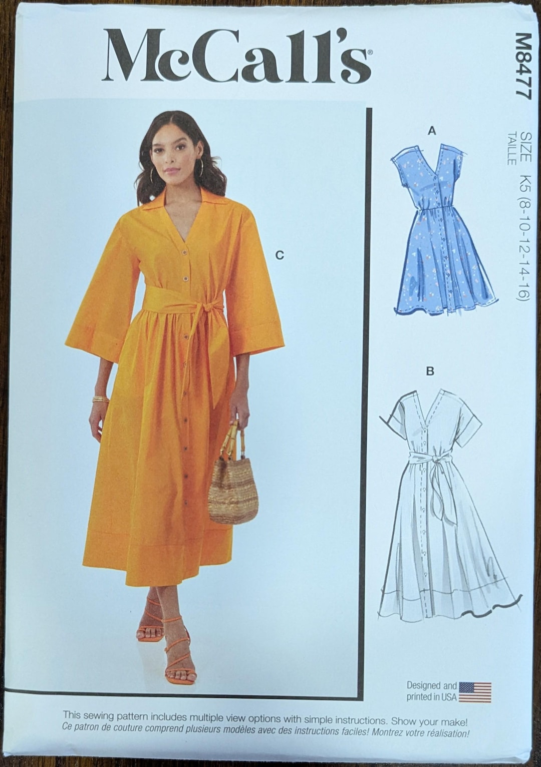 Uncut Mccall's Sewing Pattern #M8477 for Misses and Misses' Plus