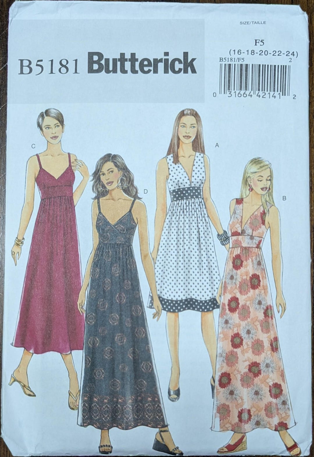 Uncut Butterick Sewing Pattern #B5181 for Misses and Misses' Plus Size ...