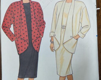 Uncut Vintage Butterick Sewing Pattern #4031 for Misses' Jacket and Dress. Sizes 6-10.