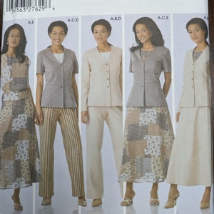 Uncut Simplicity Sewing Pattern #5104 for Misses/Women&#39;s Top, Jacket, Pants and Skirt. Sizes 10-18