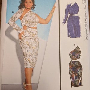 Uncut McCall&#39;s Sewing Pattern #M8331 or Pattern #R11549 for Women&#39;s Plus Size Dress with 3 Variations Sizes 20W - 28W