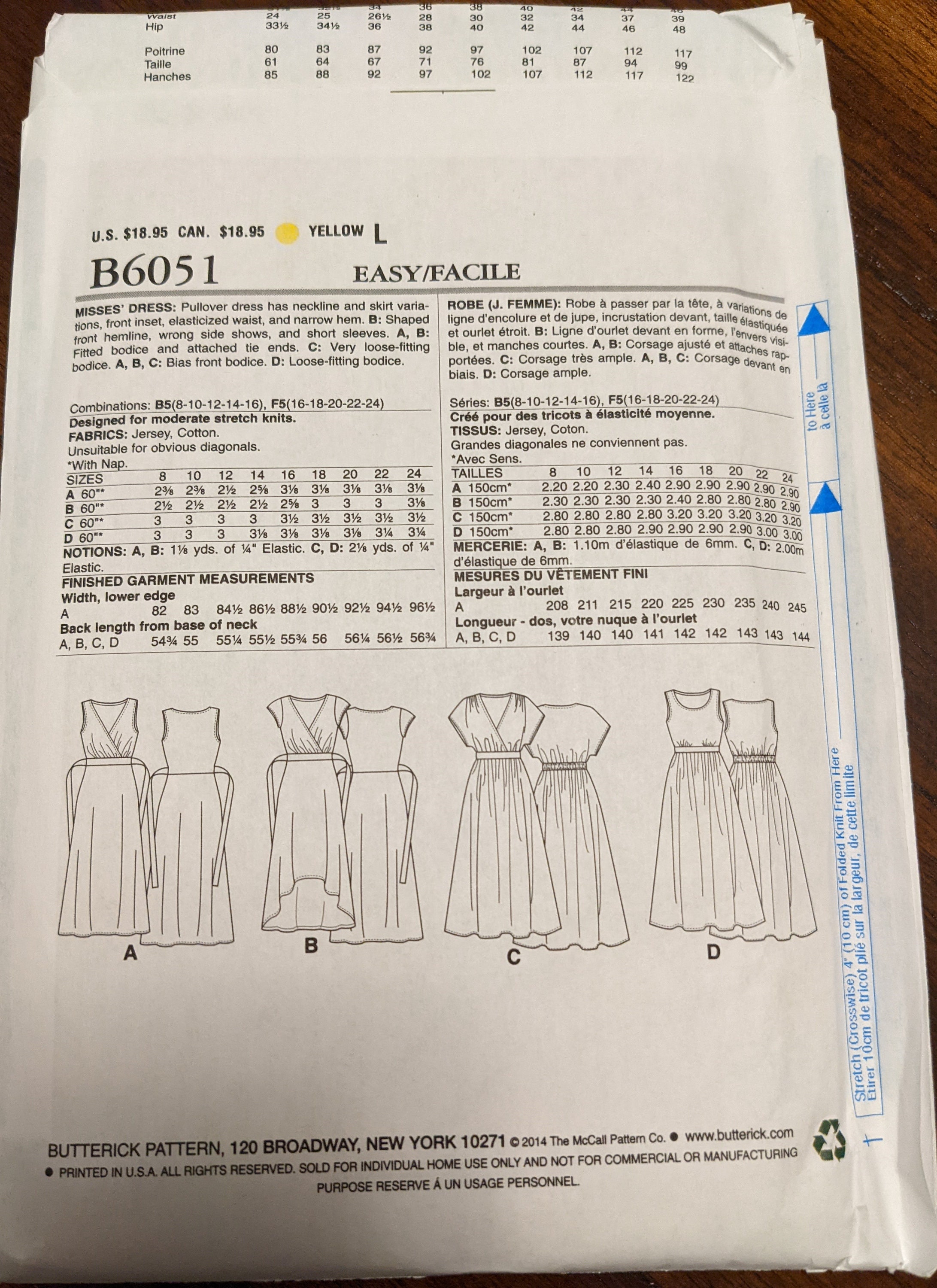 Uncut Butterick Sewing Pattern B6051 for Misses Plus Size - Etsy