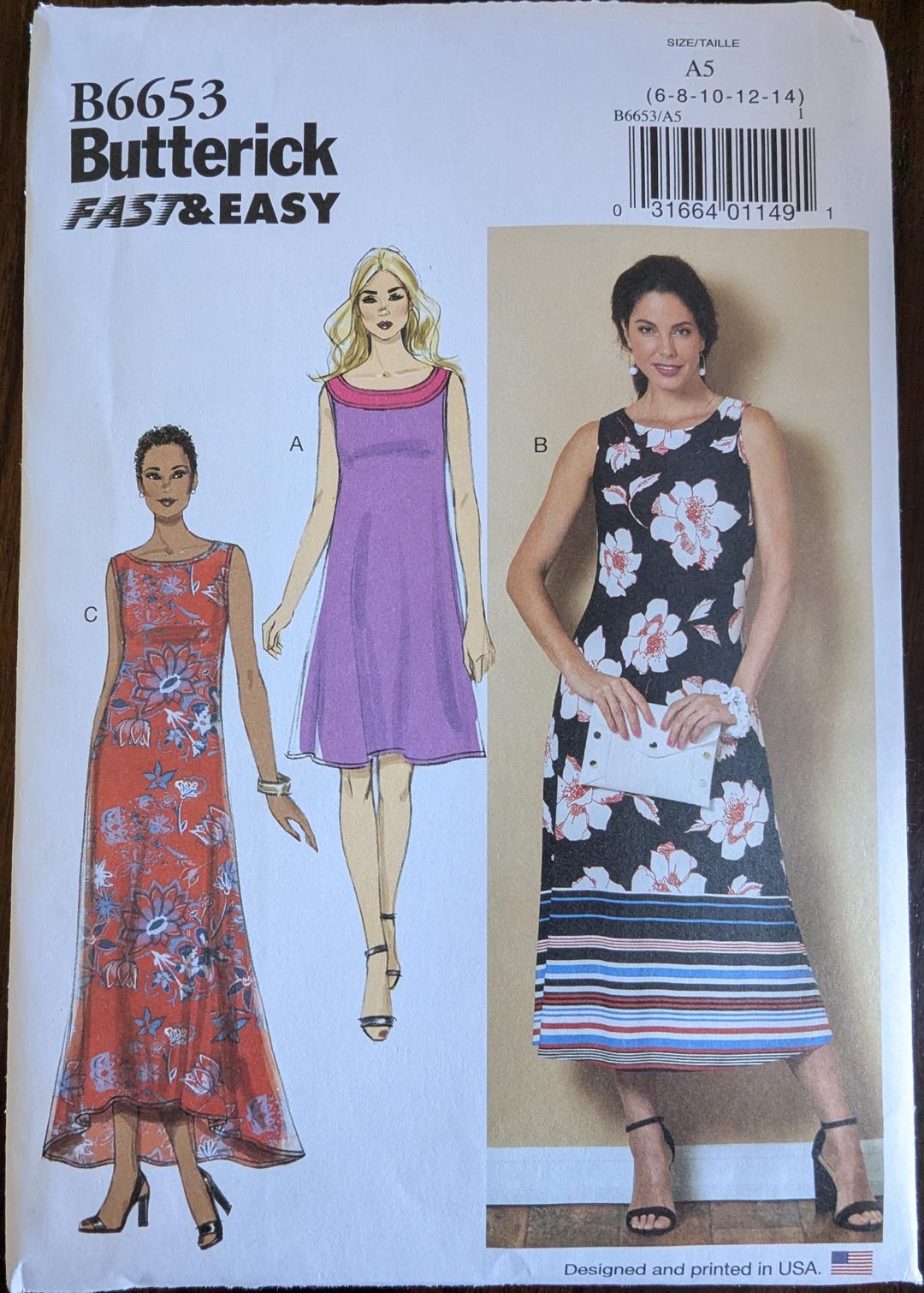 Uncut Butterick Sewing Pattern #B6653 for Misses and Misses' Plus Size ...