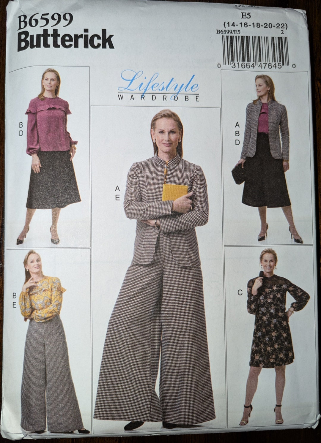 Uncut Butterick Sewing Pattern #B6599 for Misses and Misses' Plus Size ...