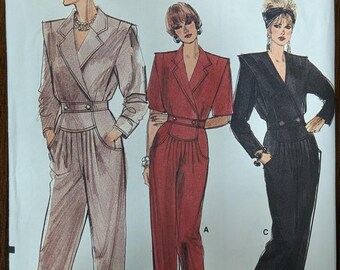 Uncut Vintage Vogue Sewing Pattern #9793 for Misses' Jumpsuit with 3 Variations. Size 10.