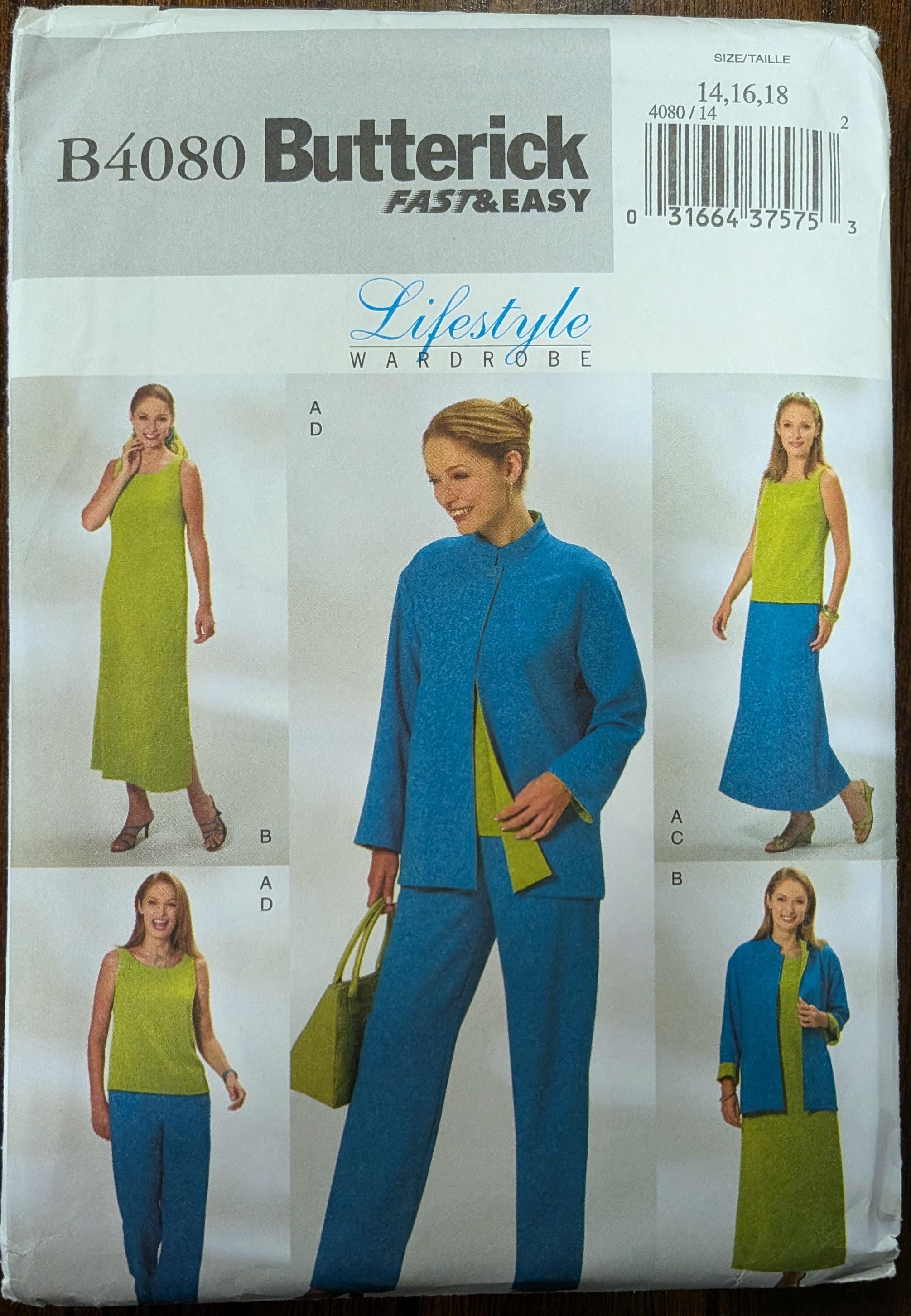 Uncut Butterick Sewing Pattern #B4080 for Misses and Misses' Plus Size ...