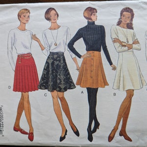 Uncut Butterick Sewing Pattern #3643 for Misses&#39; Skirt with 4 Variations. Sizes 6-12.