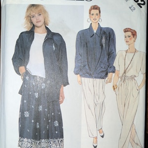Uncut Vintage McCall&#39;s Sewing Pattern #3082 for Misses&#39; Unlined Jacket, Top, Skirt and Pants. Size 12.