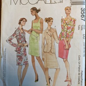 Uncut McCall&#39;s Vintage Sewing Pattern #3567 for Misses&#39; Jscket and Dress Sizes 12 - 18