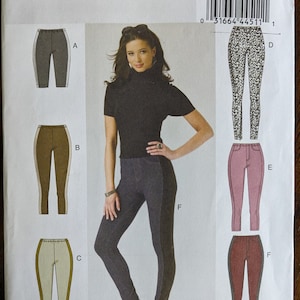 Uncut Butterick Sewing Pattern #B5788 for Misses and Misses&#39; Plus Size Leggings With Variations. Sizes 8-16.