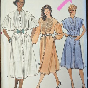 Uncut Vintage Vogue Sewing Pattern #9010 for Misses&#39; Dress with Sleeve and Bodice Variations. Sizes 8-12.
