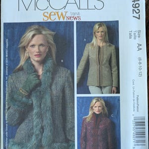 Uncut McCall&#39;s Sewing Pattern #M4927 for Misses&#39; and Misses&#39; Plus Size Jacket with 3 Variations. Sizes 6-12 and Sizes 16-22 Available.